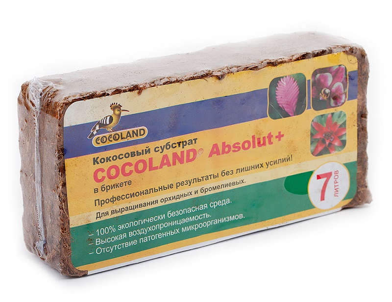 

Кокосовый брикет Cocoland Absolut Plus (для орхидей) 7л.