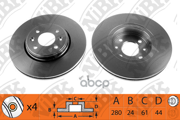 

Тормозной диск NiBK комплект 1 шт. RN1126