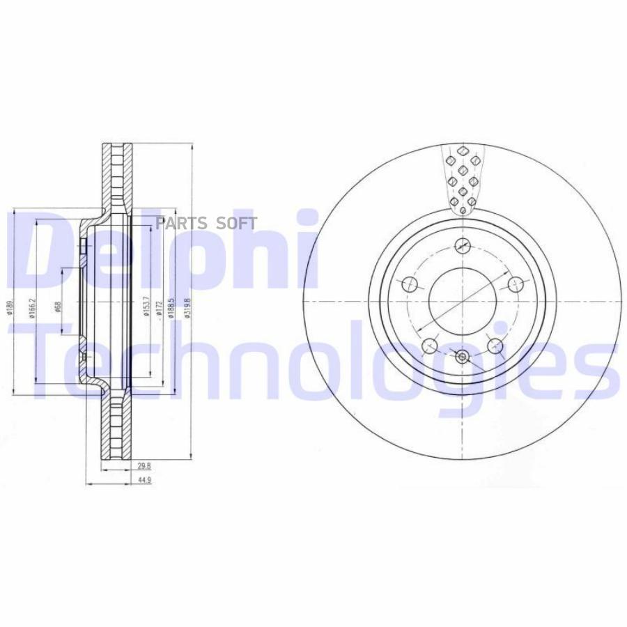 

Тормозной диск DELPHI BG4080C