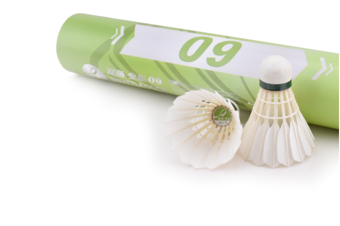 Волан для бадминтона Double Fish Jinque 09, гусиное перо, 12 шт.