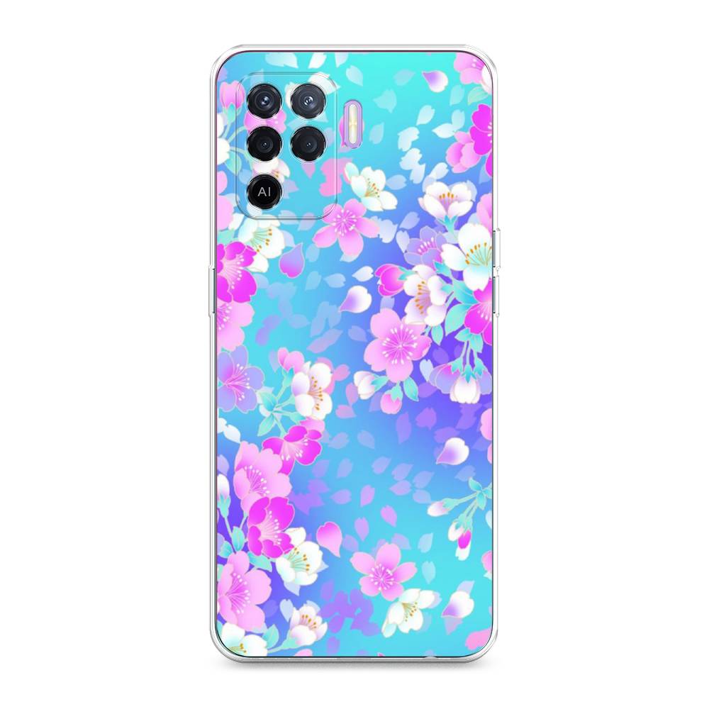 

Чехол Awog на Oppo Reno 5 Lite "Яблоневые цветы", Разноцветный, 255150-8