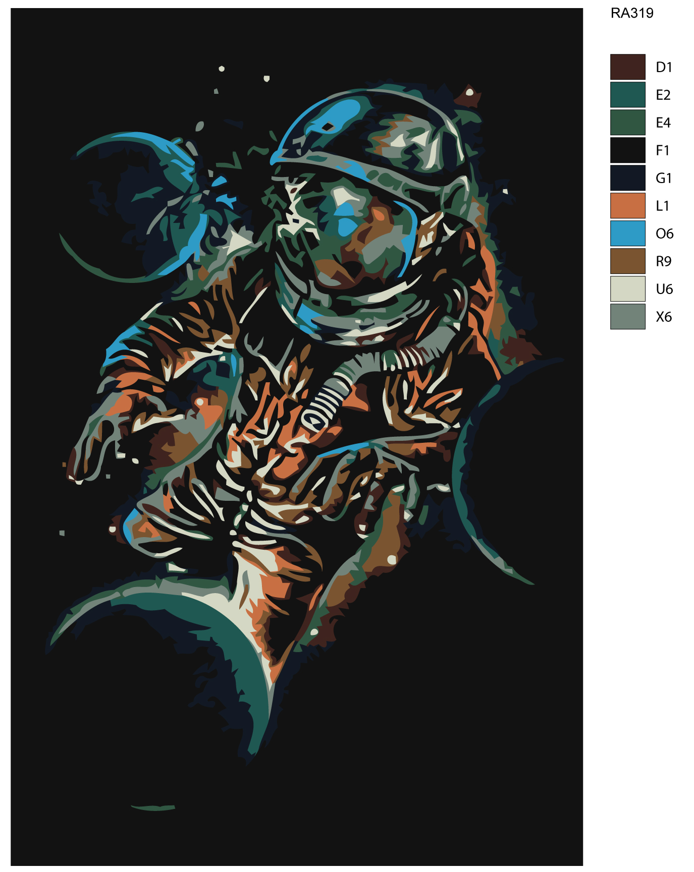 

Картина по номерам, Живопись по номерам, 80 x 120, RA319, RA319