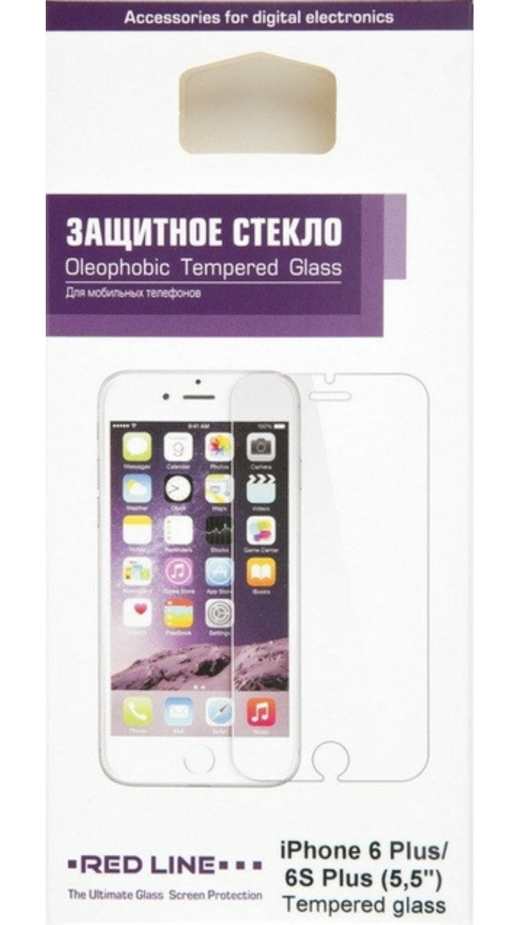 

Защитное стекло Red Line для iPhone 6/6S Plus, УТ000005755