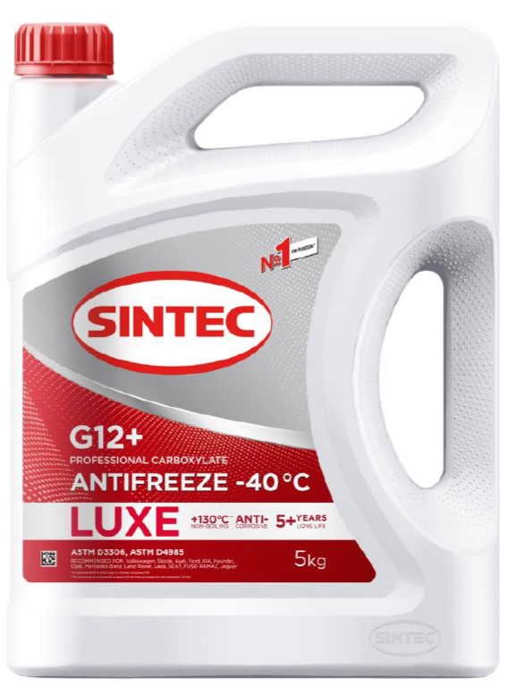 Антифриз Sintec Luxe красный G12+ (-40) 5 кг