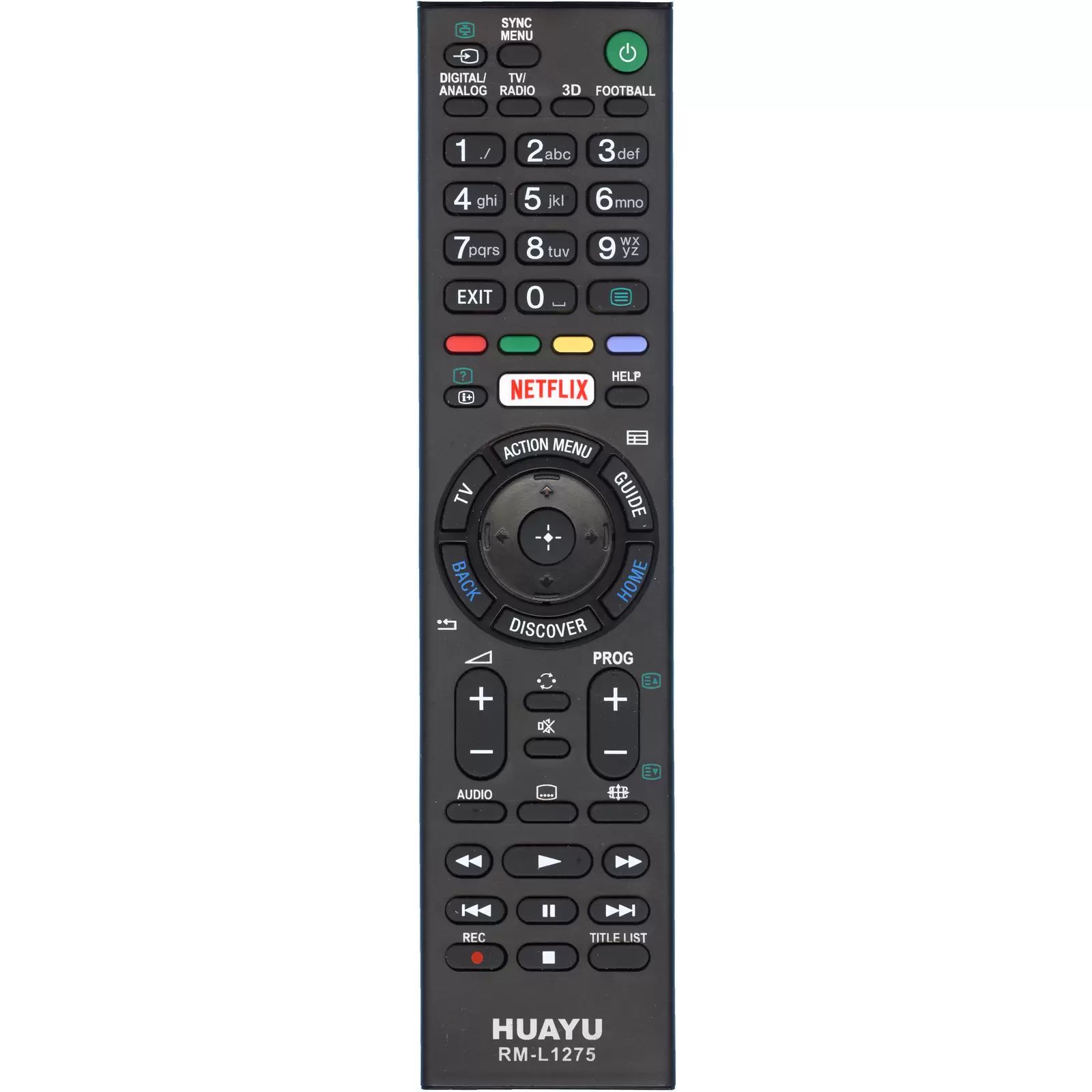 

Пульт HUAYU для Sony RM-L1275 Универсальный, Черный