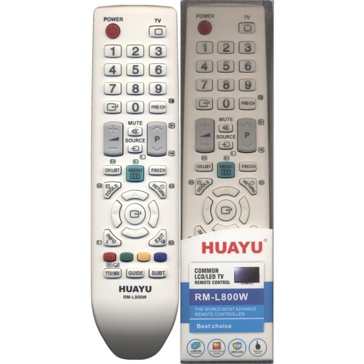 

Пульт HUAYU для Samsung RM-L800W White Универсальный, Черный