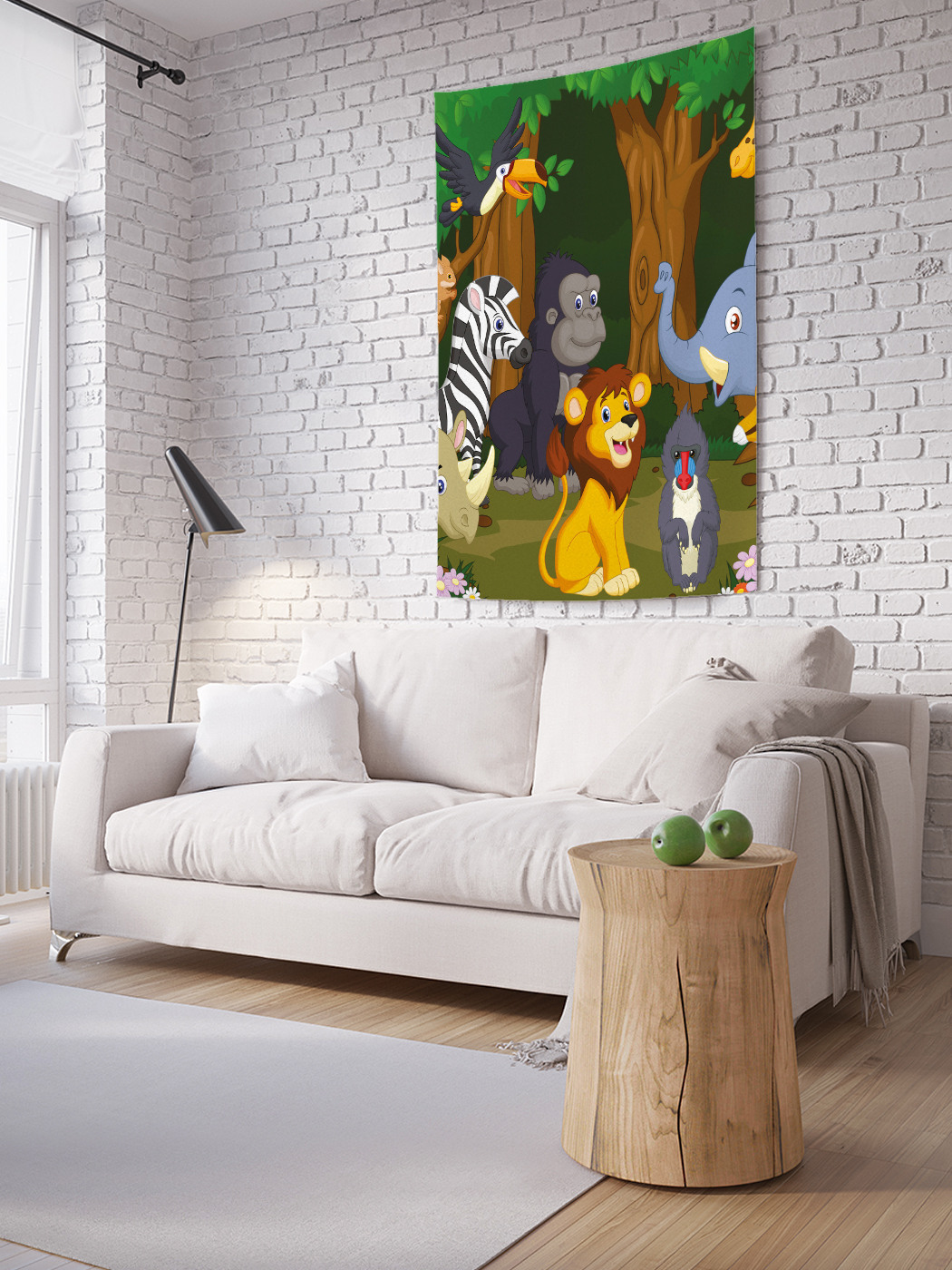 

Вертикальное фотопанно на стену JoyArty Собрались зверюшек 100x150 см, Собрались зверюшек