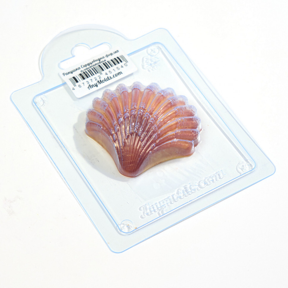 

Ракушка Сердцевидка форма из пластика для мыла, шоколада AnyMolds