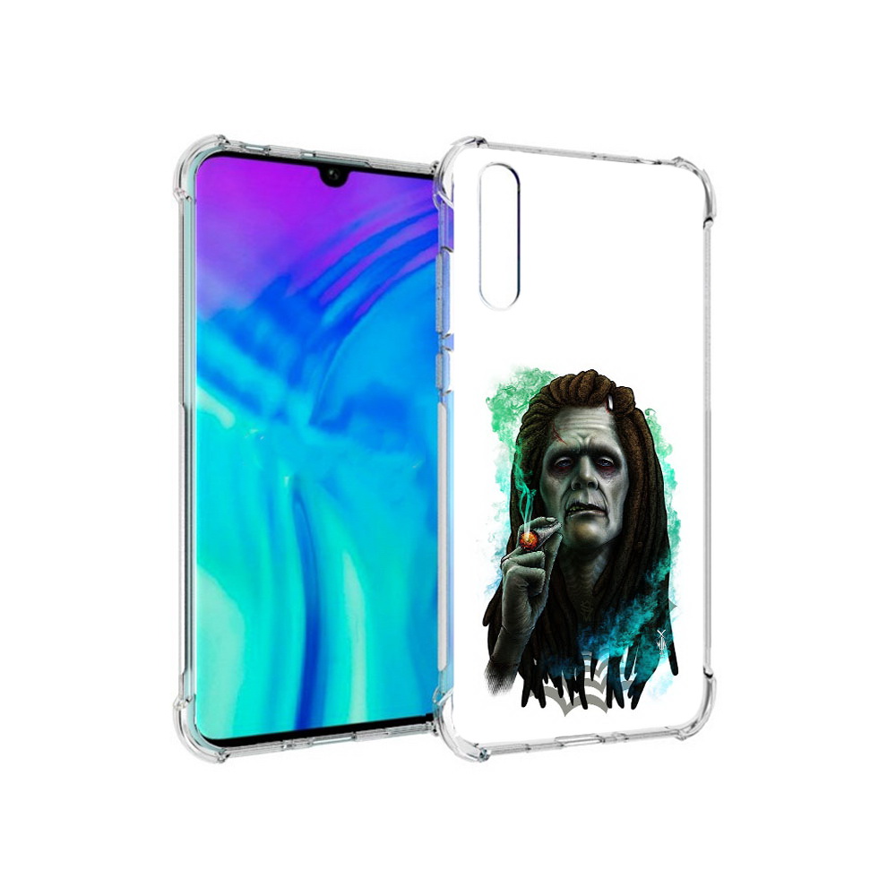 

Чехол MyPads Tocco для Huawei Enjoy 10s зеленый мужчина с сигаретой, Прозрачный, Tocco