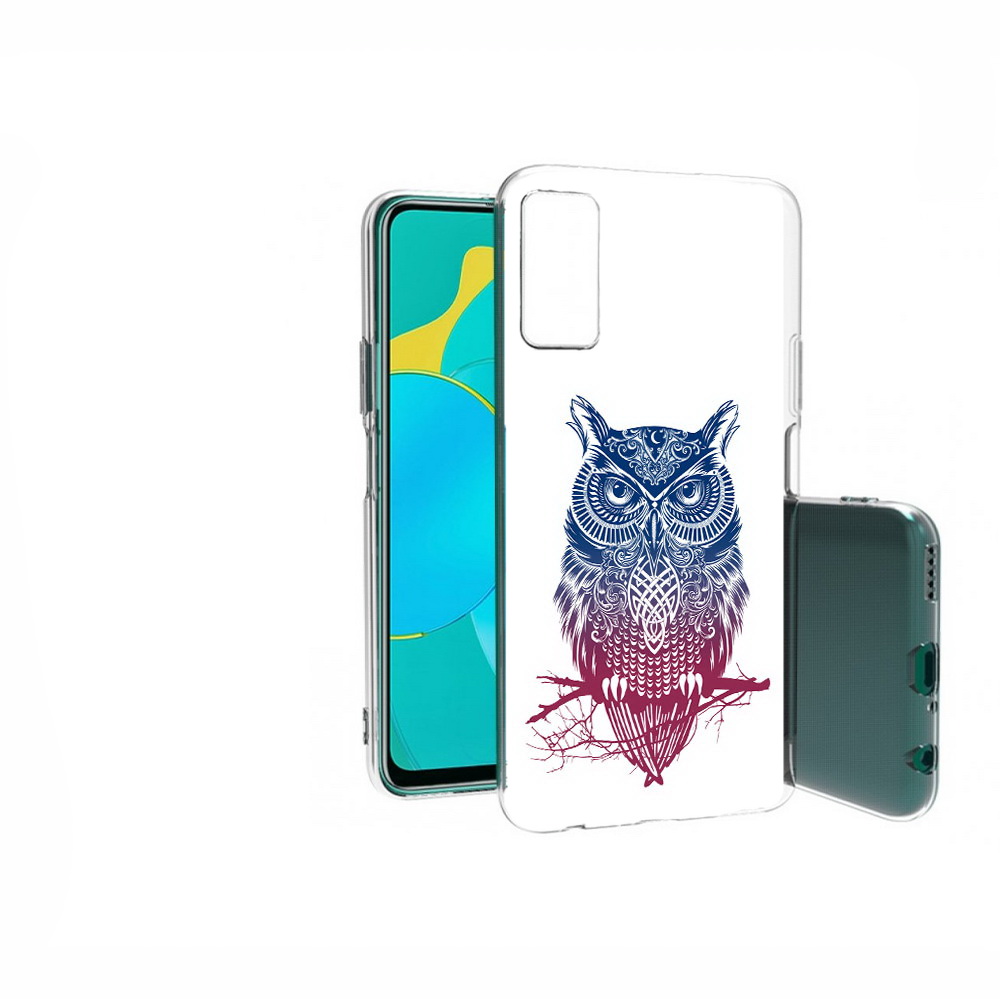 

Чехол MyPads Tocco для Huawei Honor 30S хиппи сова, Прозрачный, Tocco