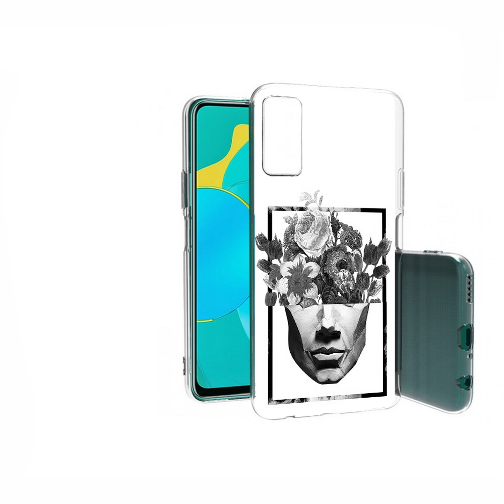 

Чехол MyPads Tocco для Huawei Honor 30S черно белая ваза в абстракции, Прозрачный, Tocco