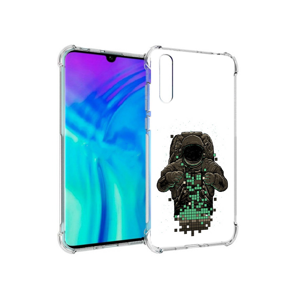 

Чехол MyPads Tocco для Huawei Enjoy 10s космонавт с пикселями, Прозрачный, Tocco