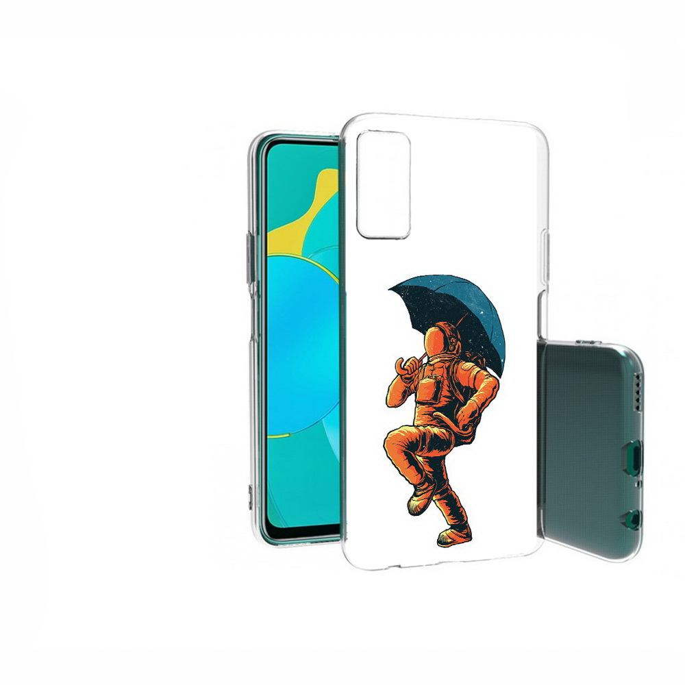 

Чехол MyPads Tocco для Huawei Honor 30S шагающий космонавт с зонтом, Прозрачный, Tocco