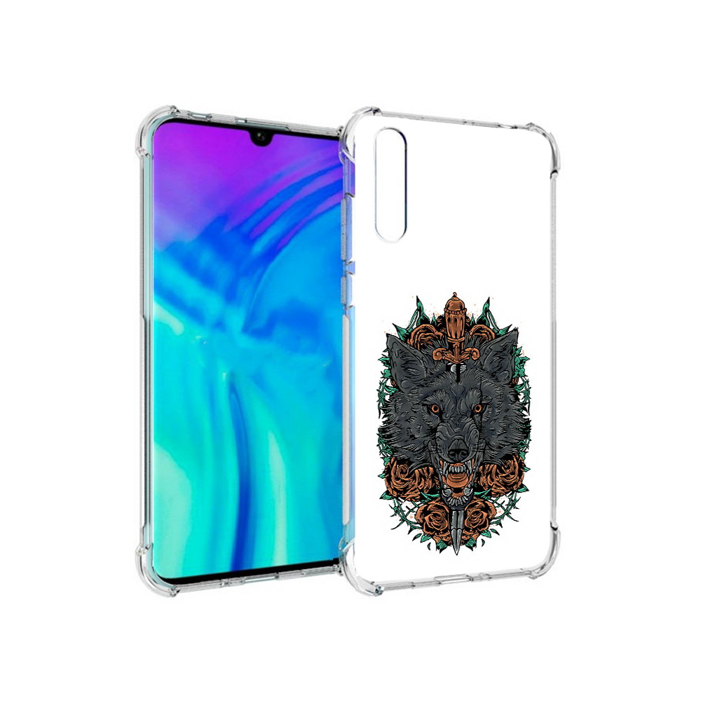 

Чехол MyPads Tocco для Huawei Enjoy 10s красивый злой волк, Прозрачный, Tocco