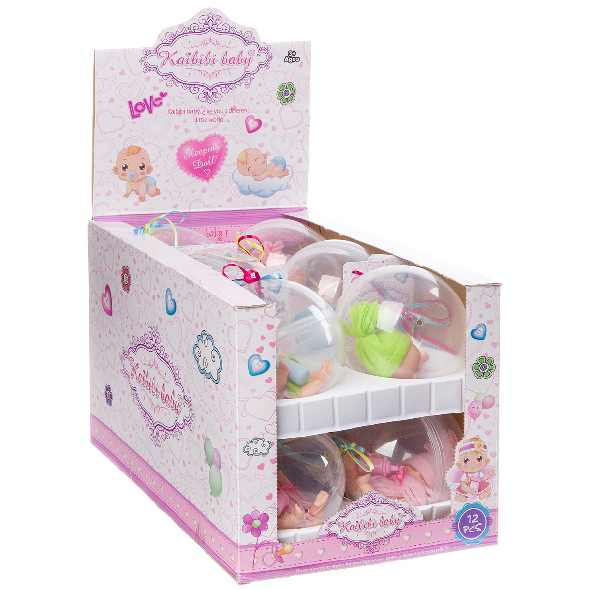

Пупс в шапочке с соской, в шарике, Kaibibi baby, D/B 12 шт., BLD195-1
