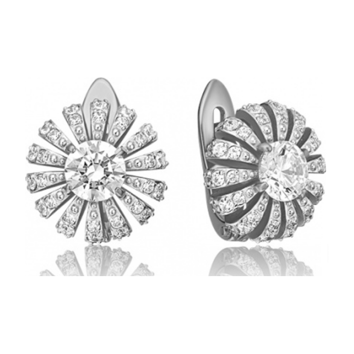 

Серьги из белого золота с фианитом PLATINA jewelry 02-3517-00-501-1120-38, 02-3517-00-501-1120-38