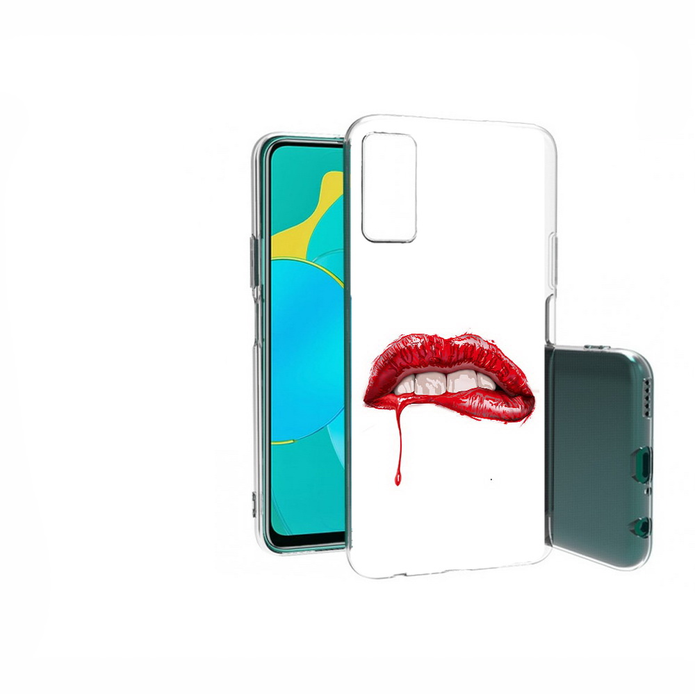 

Чехол MyPads Tocco для Huawei Honor 30S яркие красные губы, Прозрачный, Tocco