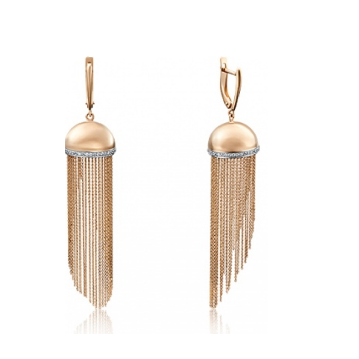 

Серьги из красного золота с фианитом PLATINA jewelry 02-3633-00-401-1110-33, 02-3633-00-401-1110-33