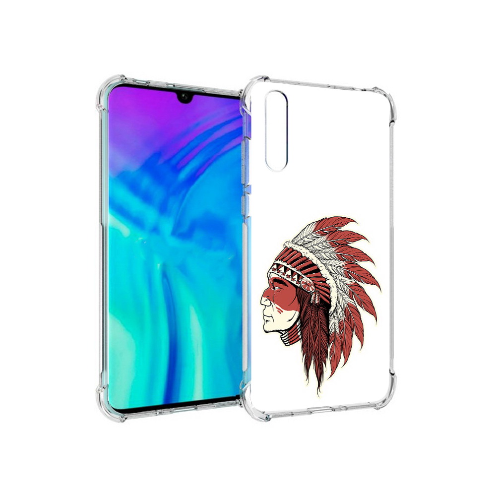 

Чехол MyPads Tocco для Huawei Enjoy 10s красный индеец, Прозрачный, Tocco