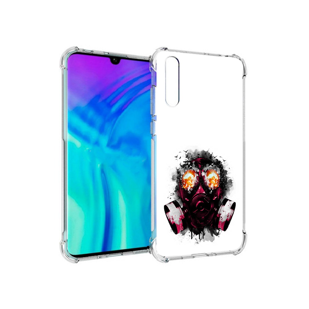 

Чехол MyPads Tocco для Huawei Enjoy 10s красный противогаз, Прозрачный, Tocco