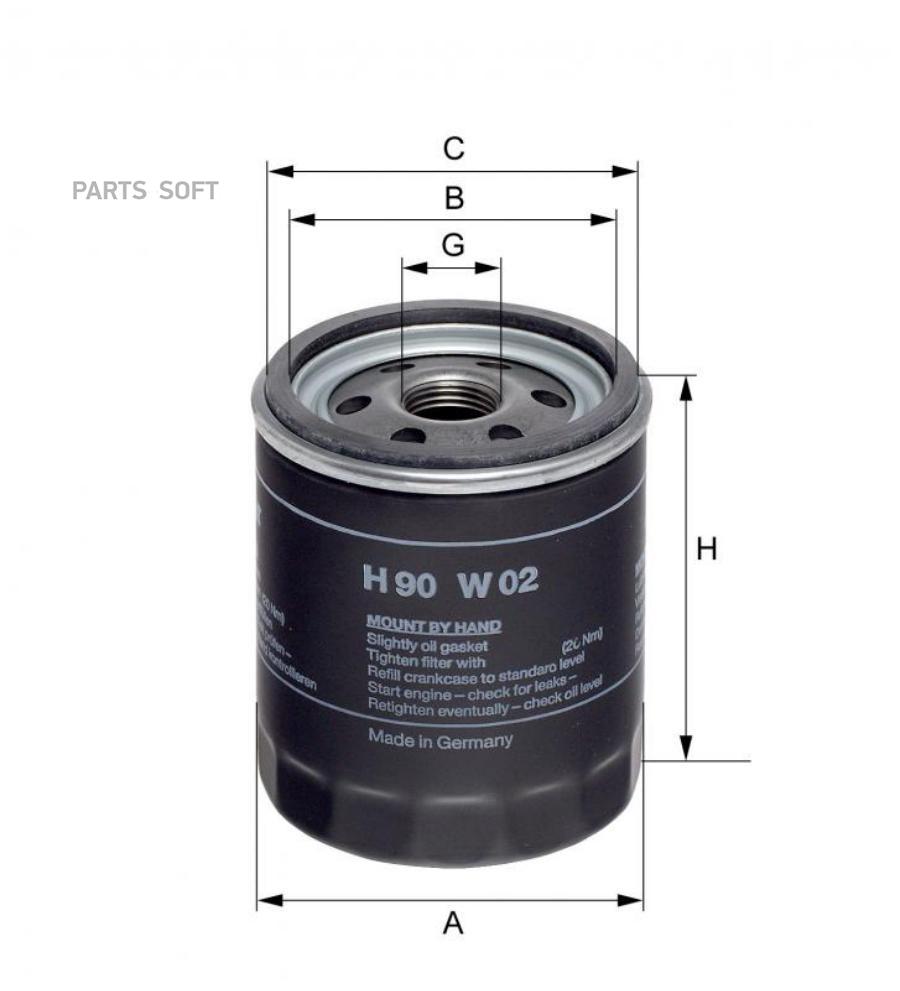 

Масляный Фильтр 1Шт Hengst H90W02