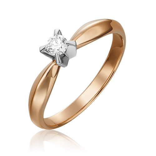 

Кольцо из золота р. 17,5 PLATINA jewelry 01-0083-00-101-1111-30, бриллиант, 01-0083-00-101-1111-30