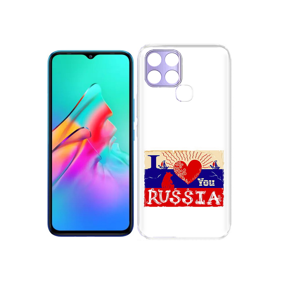 

Чехол MyPads Tocco для Infinix Smart 6 Люблю Россию, Прозрачный, Tocco