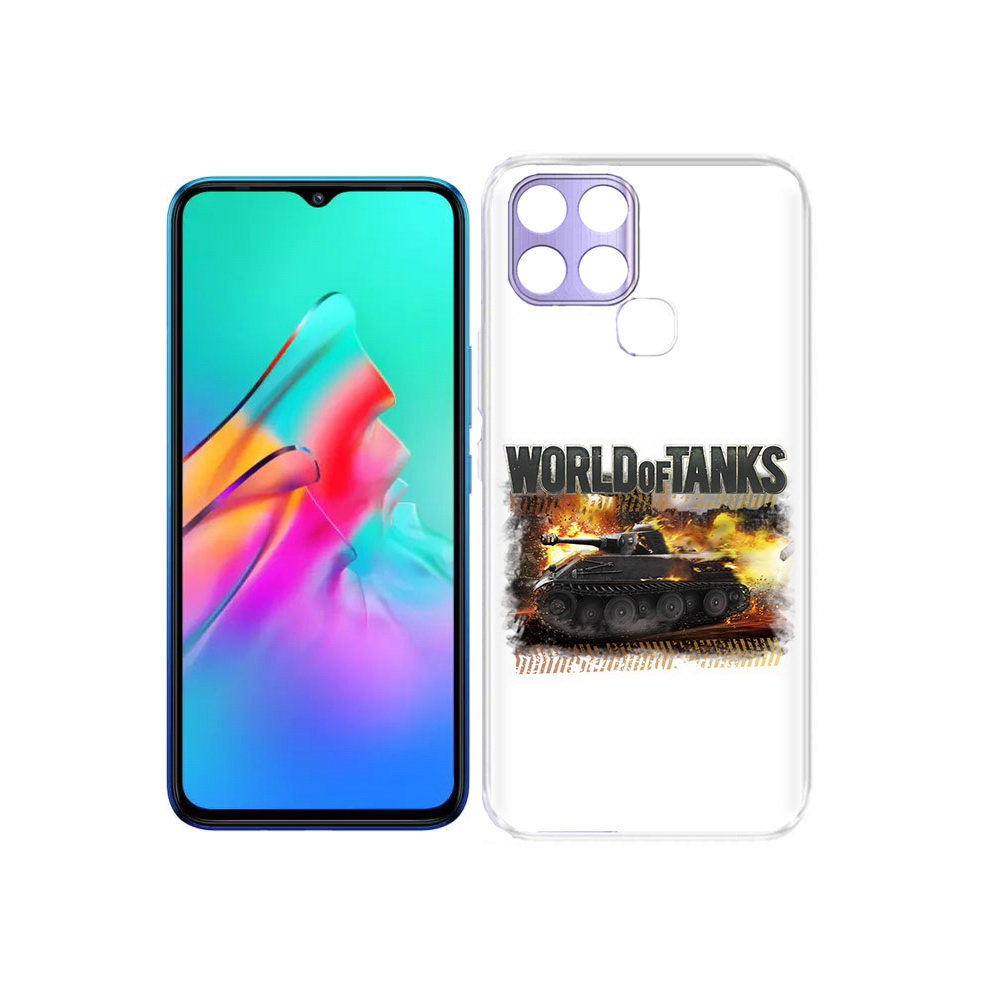 

Чехол MyPads Tocco для Infinix Smart 6 Мир танков-2, Прозрачный, Tocco