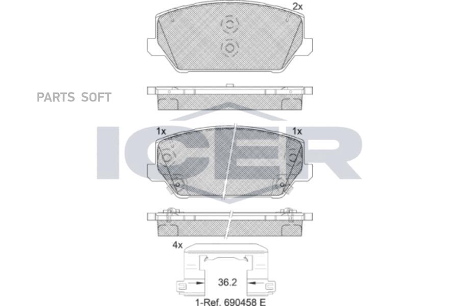 

Колодки Тормозные Icer 182306 Optima 245лс Icer арт. 182306