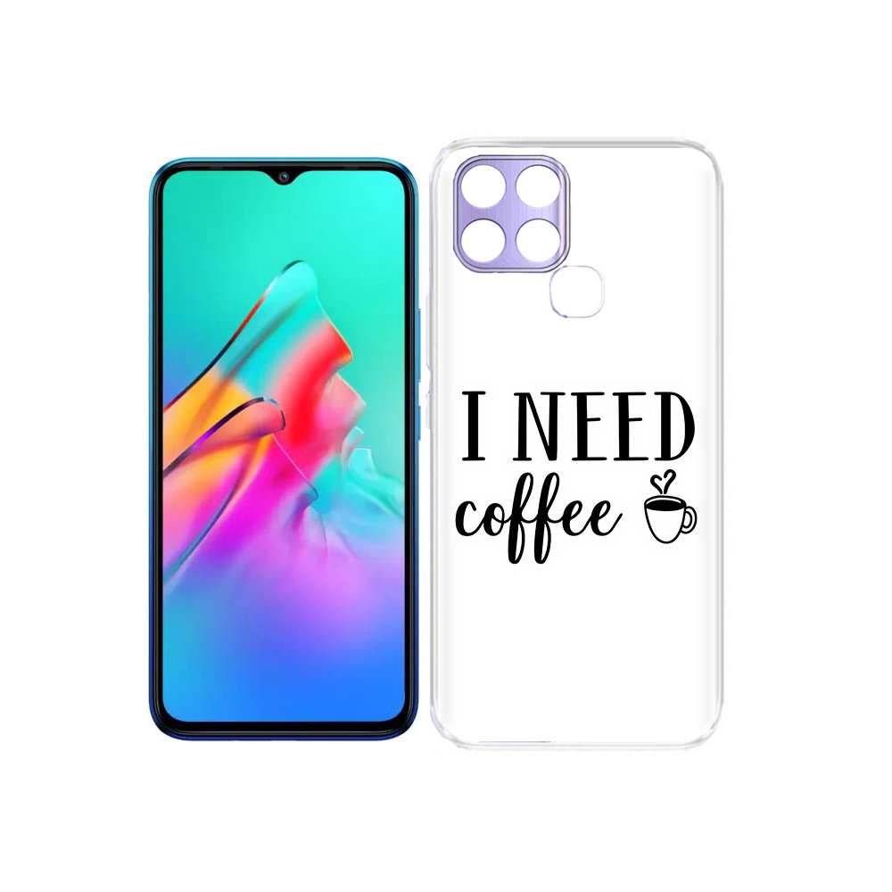 

Чехол MyPads Tocco для Infinix Smart 6 Мне нужен кофе, Прозрачный, Tocco