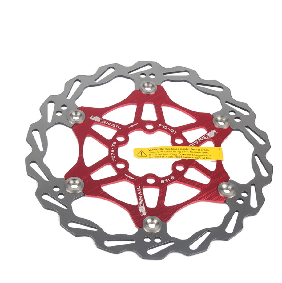 Ротор дискового тормоза 160мм на 6 болтов SNAIL FD-01 красный