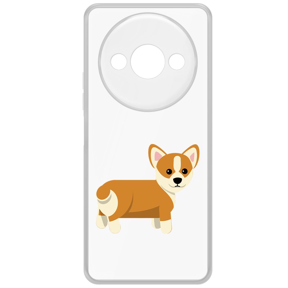 

Чехол-накладка Krutoff Clear Case Рисованный корги вид 1 для Xiaomi Redmi A3x, Прозрачный