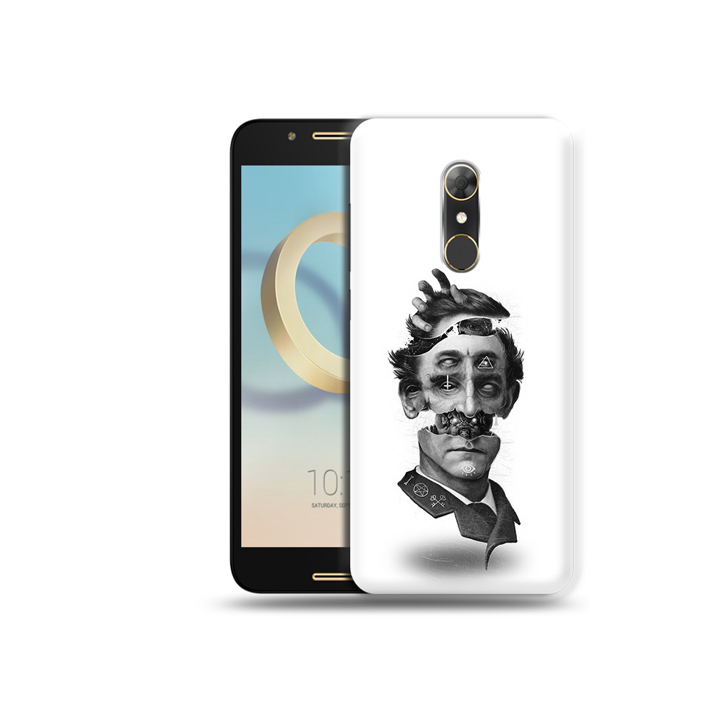 

Чехол MyPads Tocco для Alcatel A7 страшное лицо абстракция (PT133991.671.628), Прозрачный, Tocco