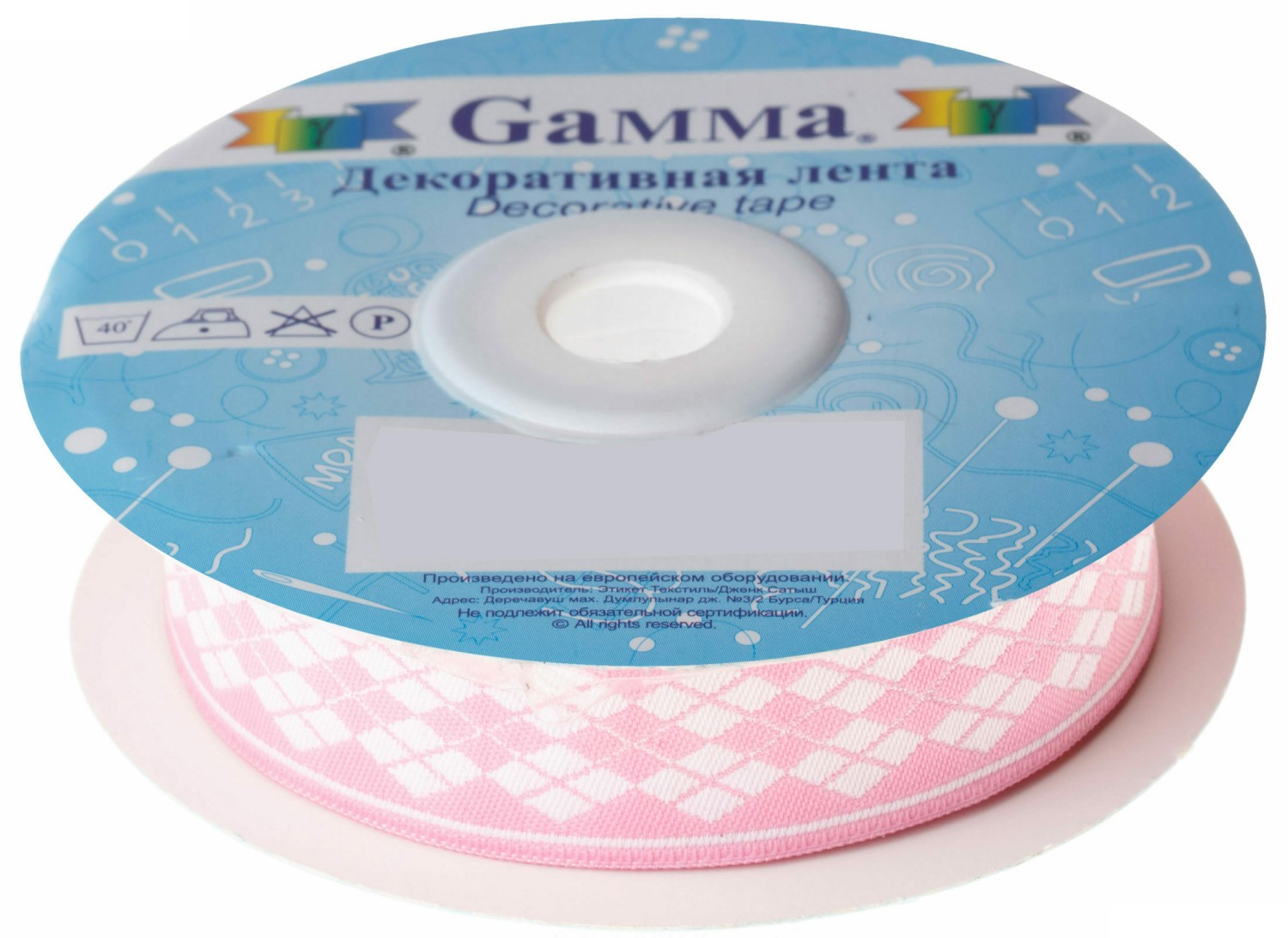 

Gamma 20 мм 10 м отделочная розовая, Розовый, 20 мм, 10 м, отделочная, розовая