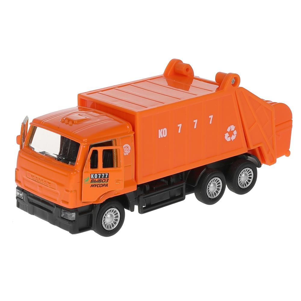 Мусоровоз металлический ТехноПарк КАМАЗ 12см оранжевый SB-16-25-1-WB bruder мусоровоз оранжевый scania