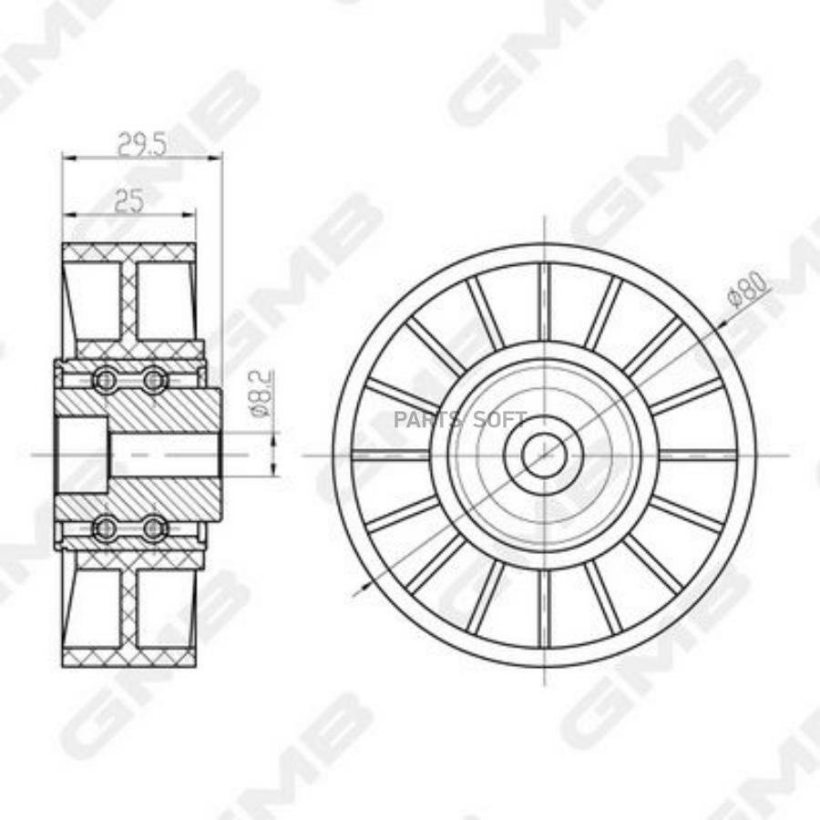 

Натяжной Ролик Приводного Ремня Mercedes/Ssang Yong Musso/Rexton 2,9d GMB арт. GTC0560