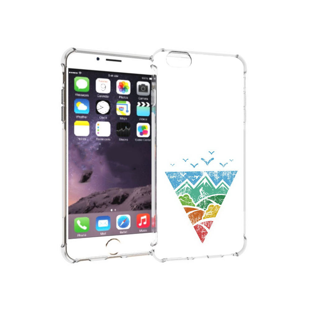 

Чехол MyPads Tocco для Apple iPhone 6 Plus Лес земля море чайки, Прозрачный, Tocco