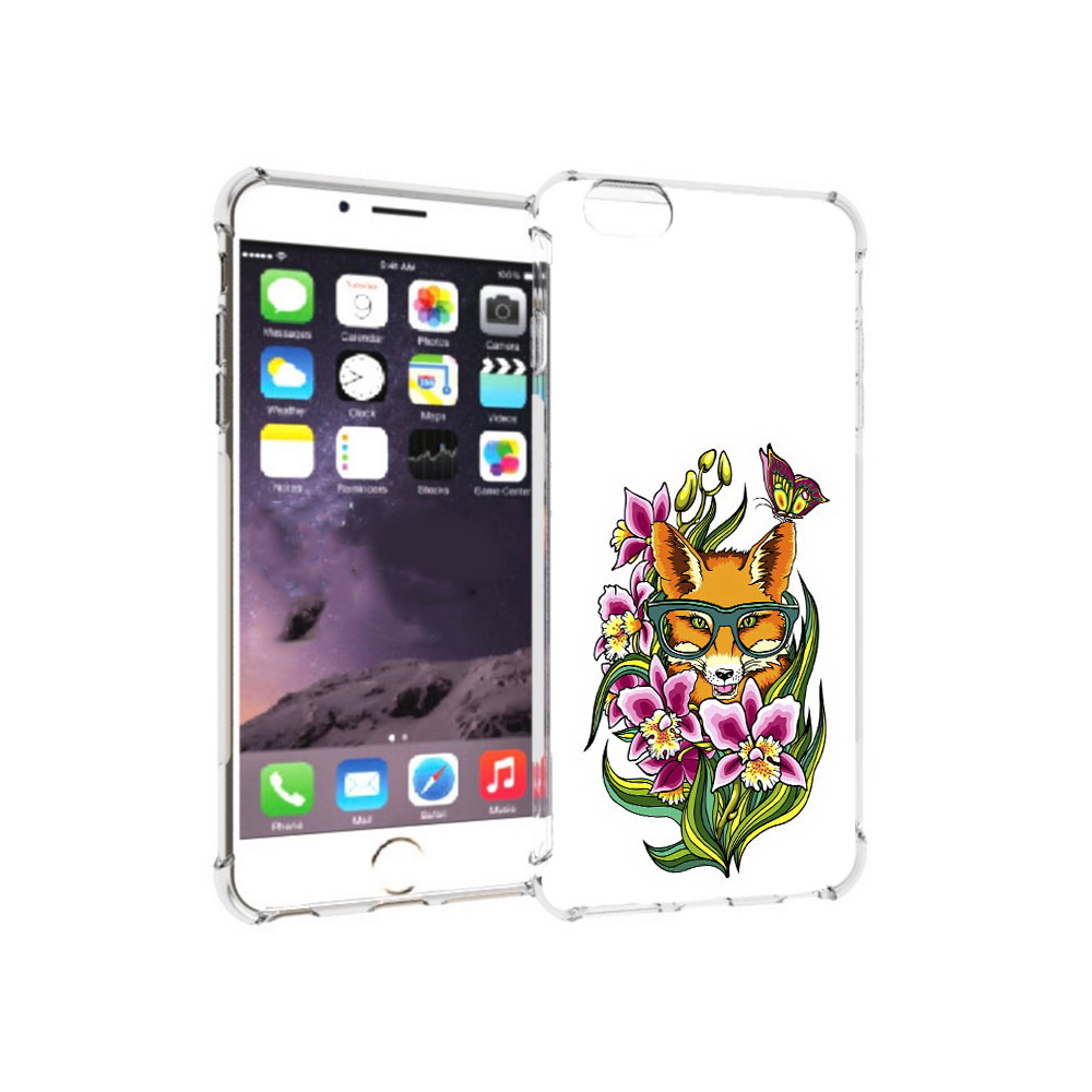 

Чехол MyPads Tocco для Apple iPhone 6 Plus Лиса в цветах, Прозрачный, Tocco