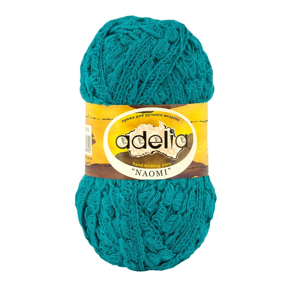 

Пряжа Adelia Naomi акрил 5х100 г 24 м+/-15 м №12 бирюзовый, Naomi