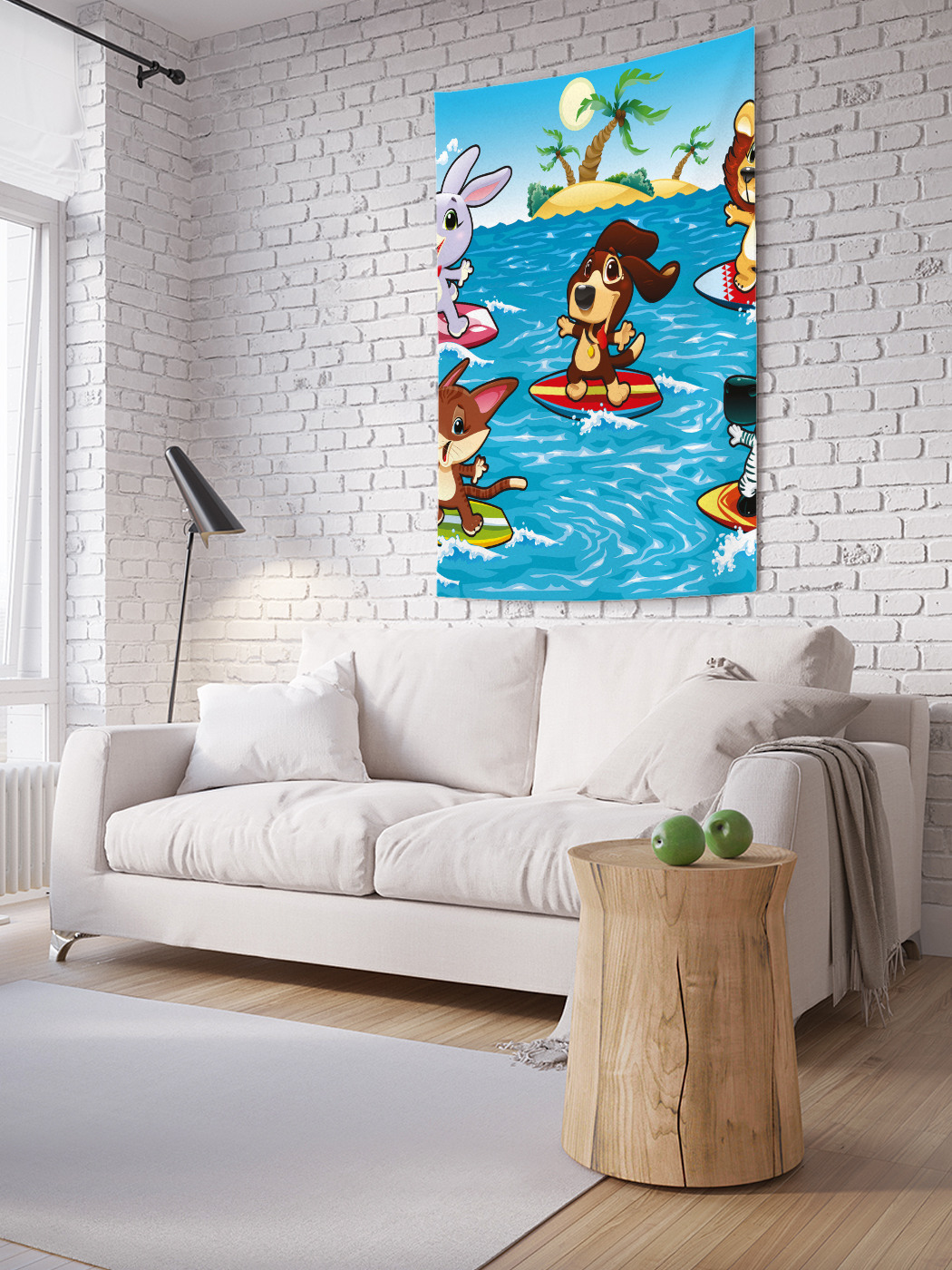 

Вертикальное фотопанно на стену JoyArty Зверюшки на море 100x150 см, Зверюшки на море