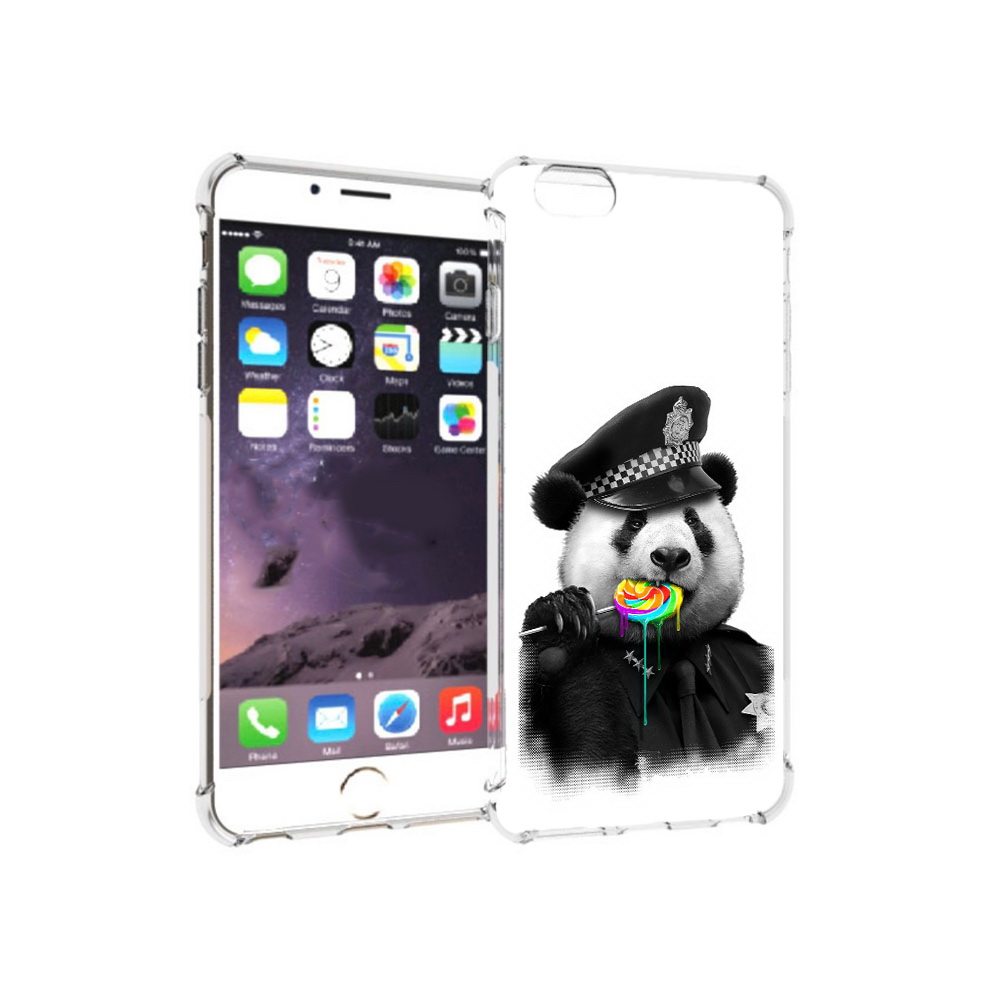 

Чехол MyPads Tocco для Apple iPhone 6 Plus Панда полиция, Прозрачный, Tocco