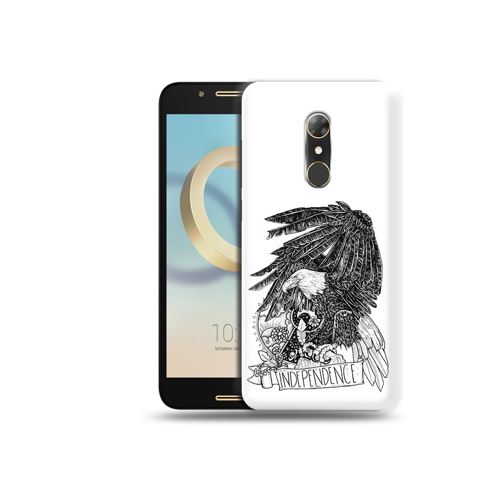 

Чехол MyPads Tocco для Alcatel A7 черно белый сокол (PT133991.671.688), Прозрачный, Tocco