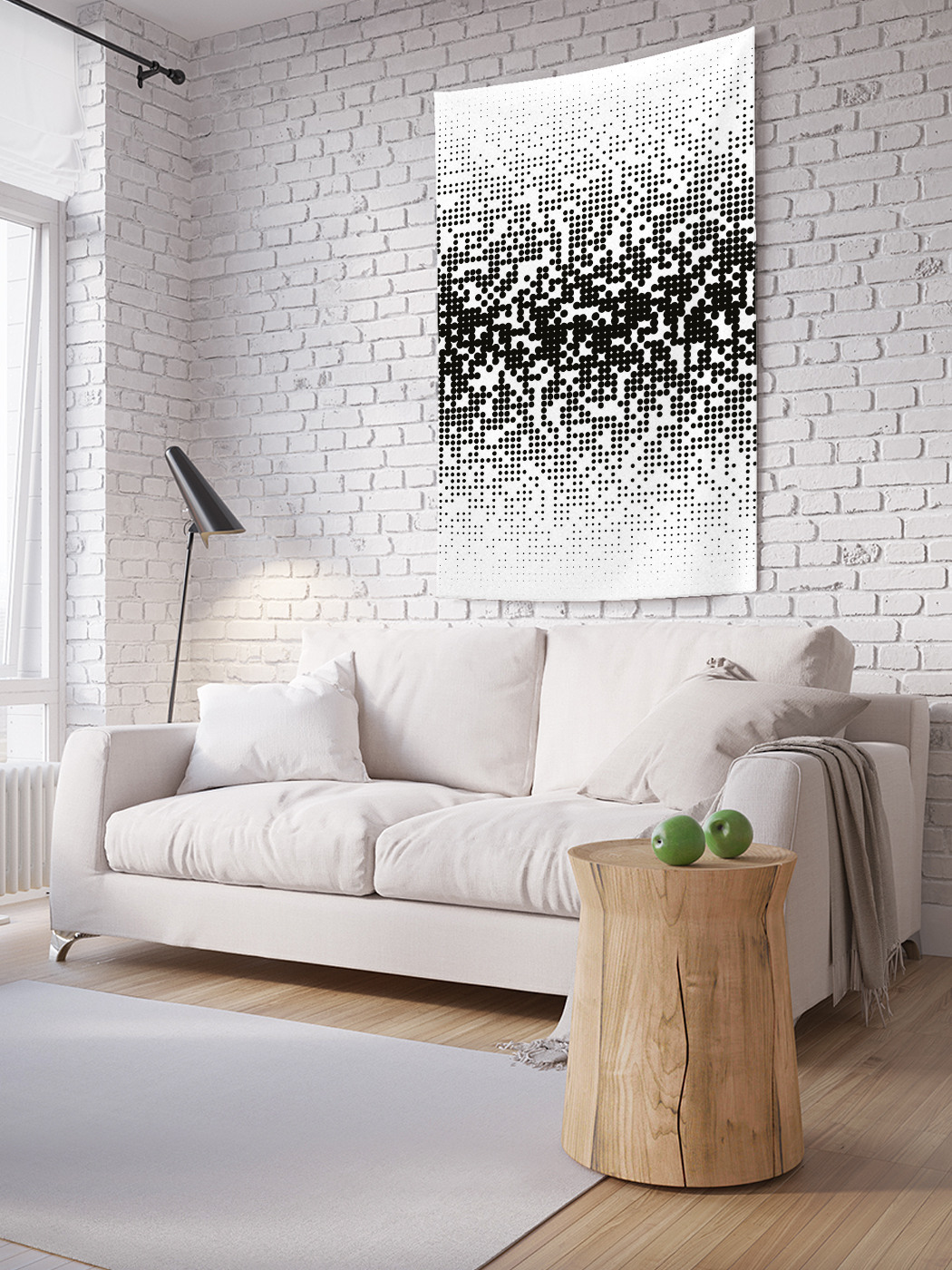 

Вертикальное фотопанно на стену JoyArty Пиксельный монохром 100x150 см, Пиксельный монохром