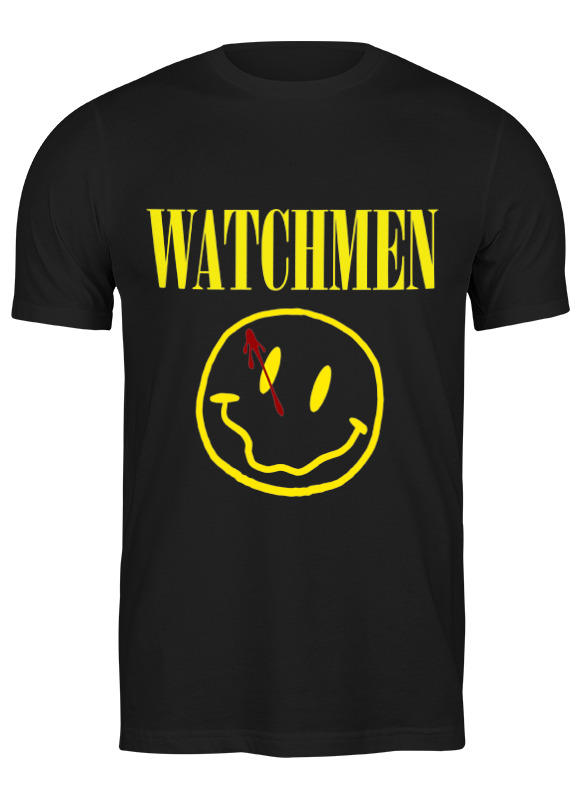 

Футболка мужская Printio Watchmen x nirvana черная L, Черный, Watchmen x nirvana