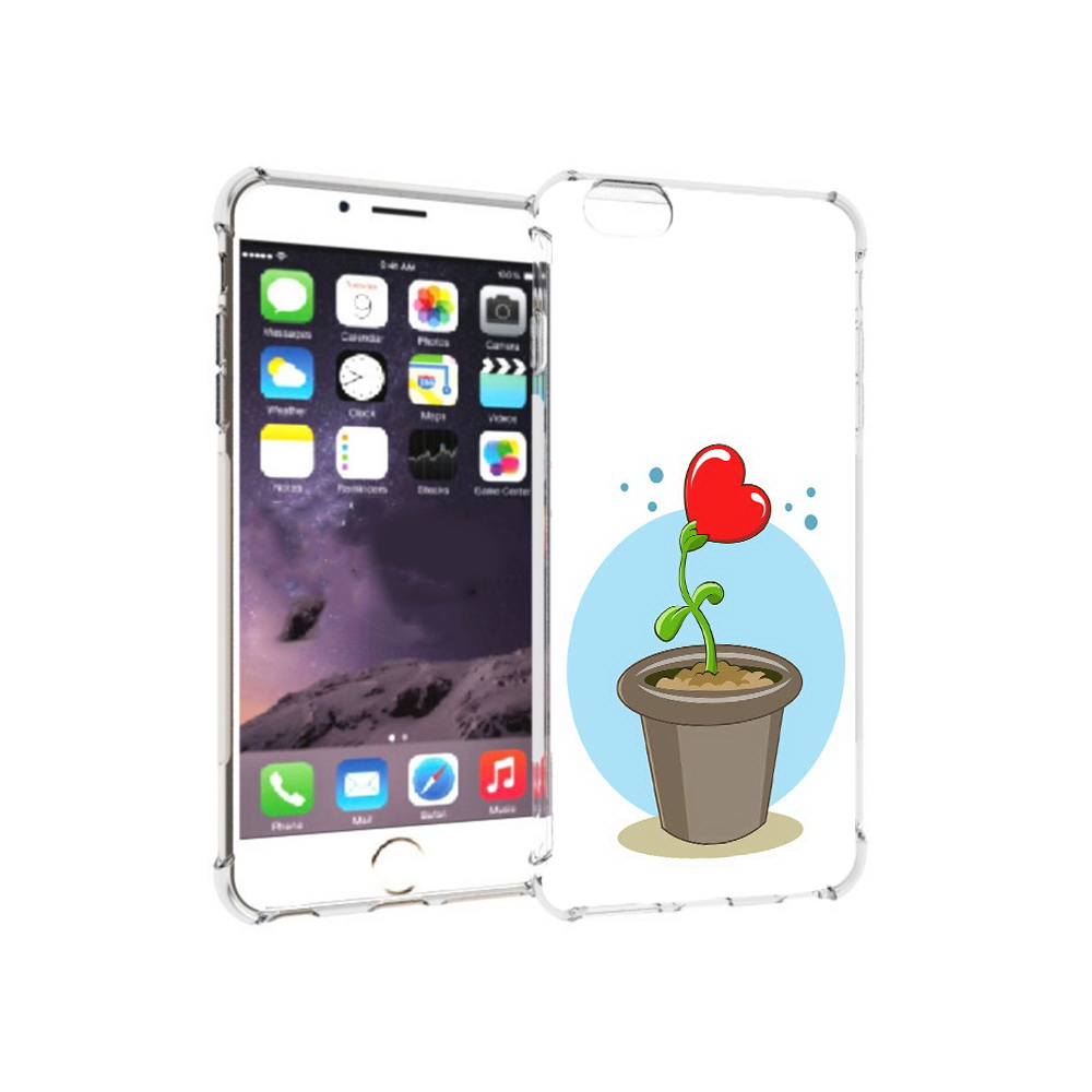 

Чехол MyPads Tocco для Apple iPhone 6 Plus Растение любви 14 февраля, Прозрачный, Tocco