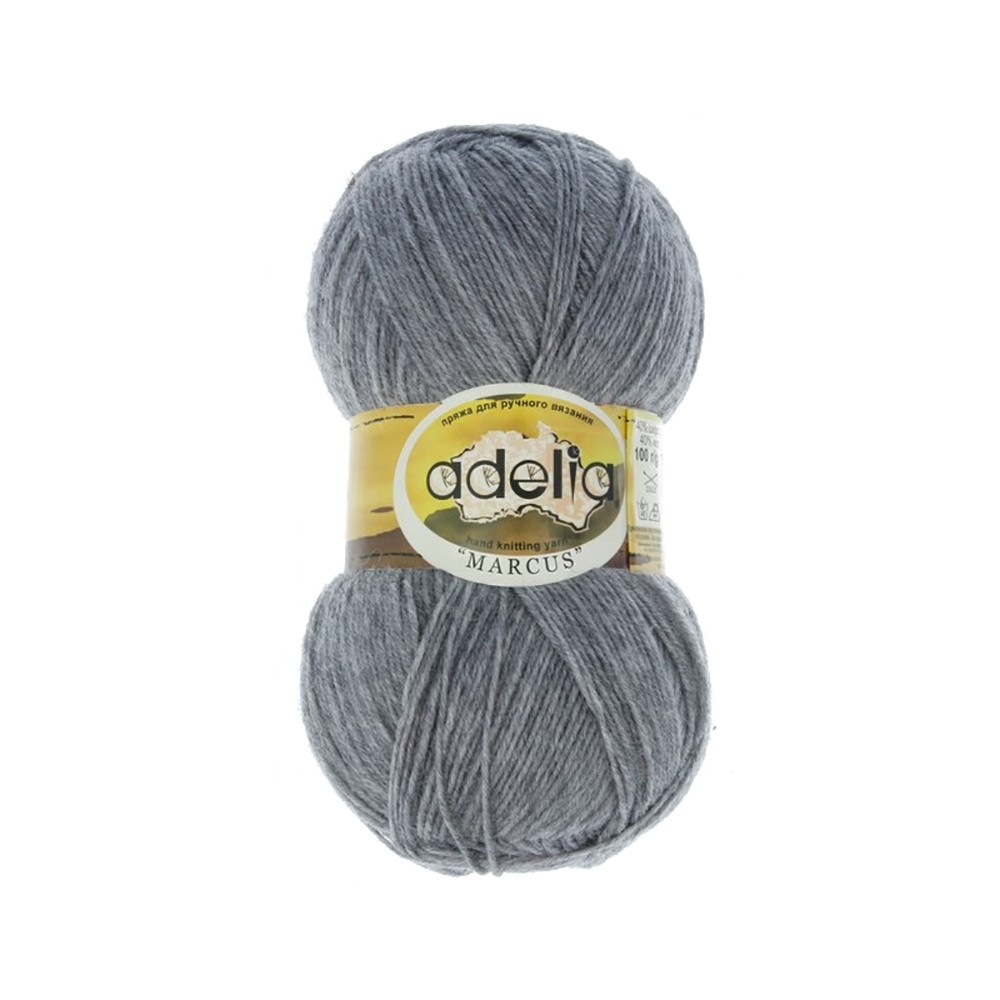 

Пряжа ADELIA MARCUS 5 шт. в упак. цвет серый MARCUS-25 375 м от