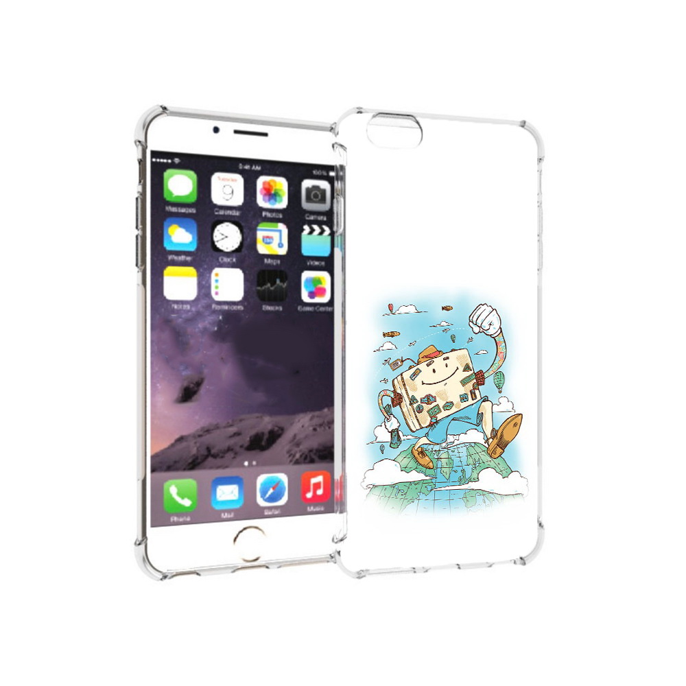 Чехол MyPads Tocco для Apple iPhone 6 Plus Счастливый чемодан