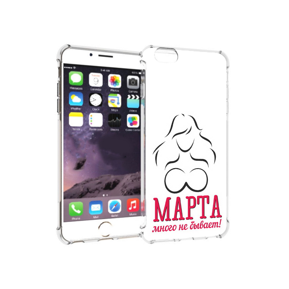 

Чехол MyPads Tocco для Apple iPhone 6 Plus 8 марта много не бывает, Прозрачный, Tocco