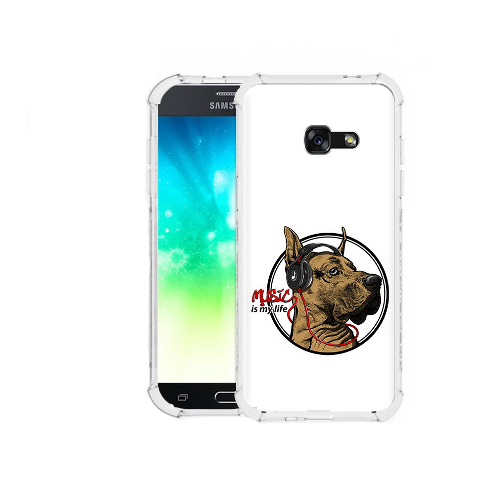 

Чехол MyPads Tocco для Samsung Galaxy A3 (2016) музыкальная собака, Прозрачный, Tocco