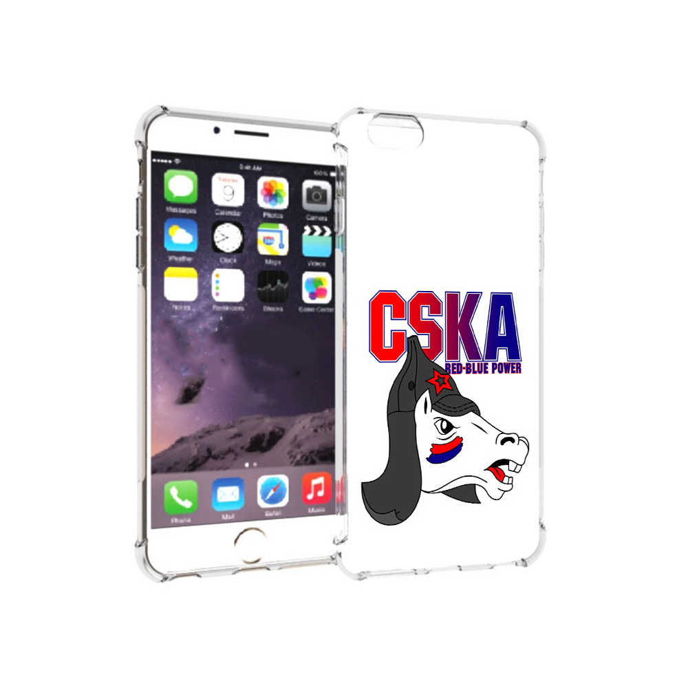 

Чехол MyPads Tocco для Apple iPhone 6 Plus ФК ЦСК лошадка россия, Прозрачный, Tocco